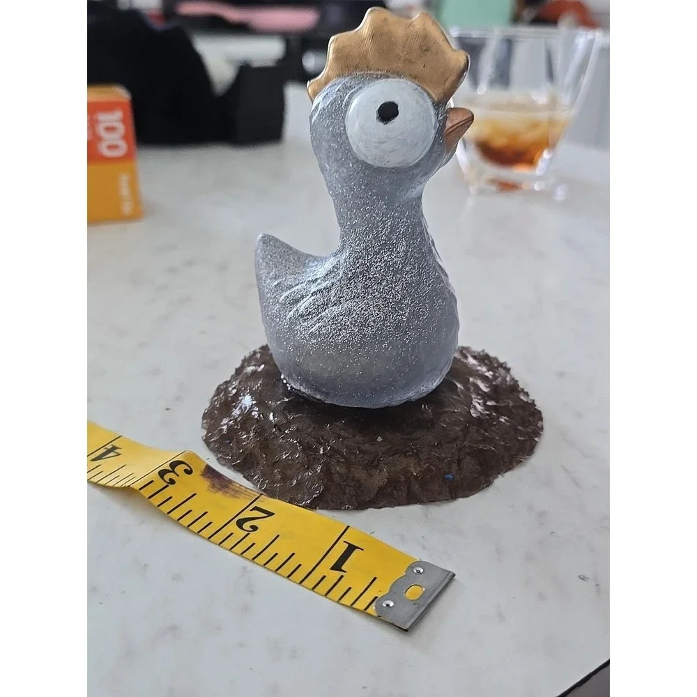 Handmade Chicken On A Nest Silver 720 Decoration Gift Paperweight